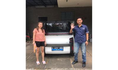 Terimakasih bu felicia atas pembelian wuling ev sama rifki semoga membawa berkah untuk keluarga